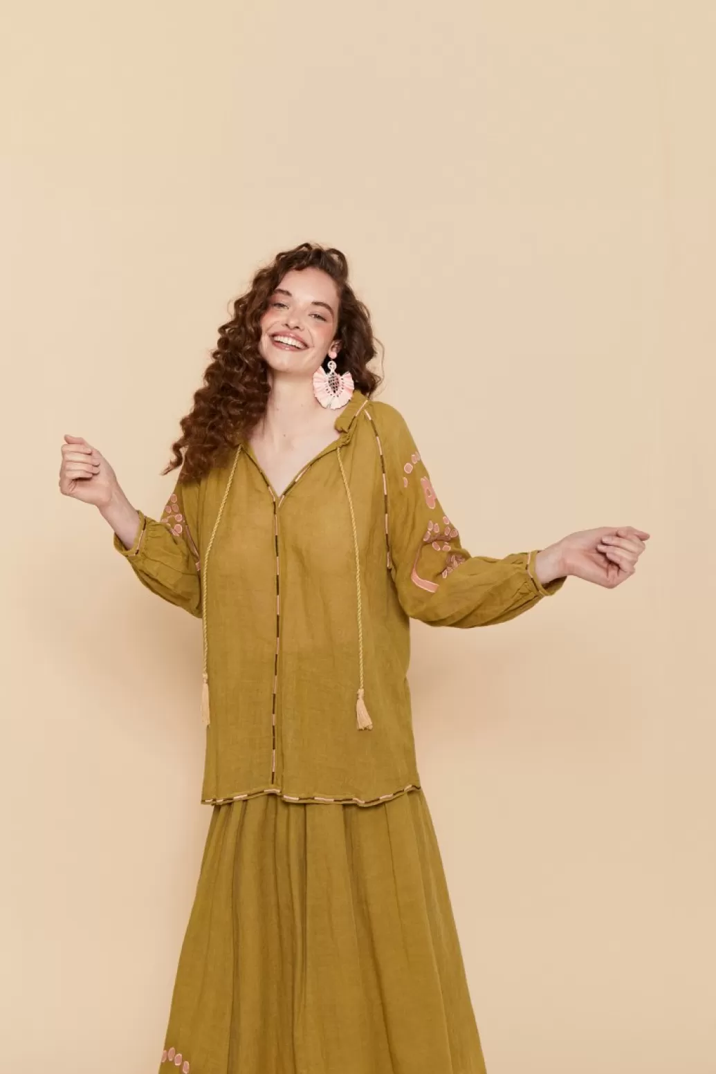 Coosy BLUSA CHAIN VERDE
