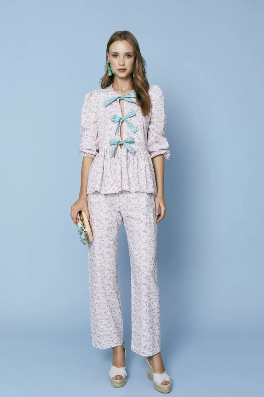 Coosy BLUSA CLOVERFLORES MULTICOLOR