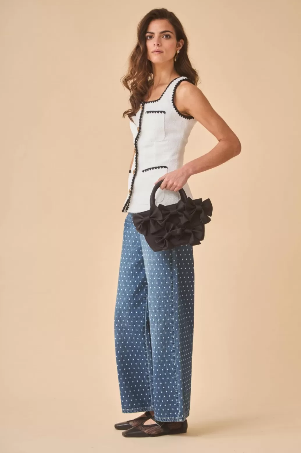 Coosy PANTALON ELSA DENIM NEGRO